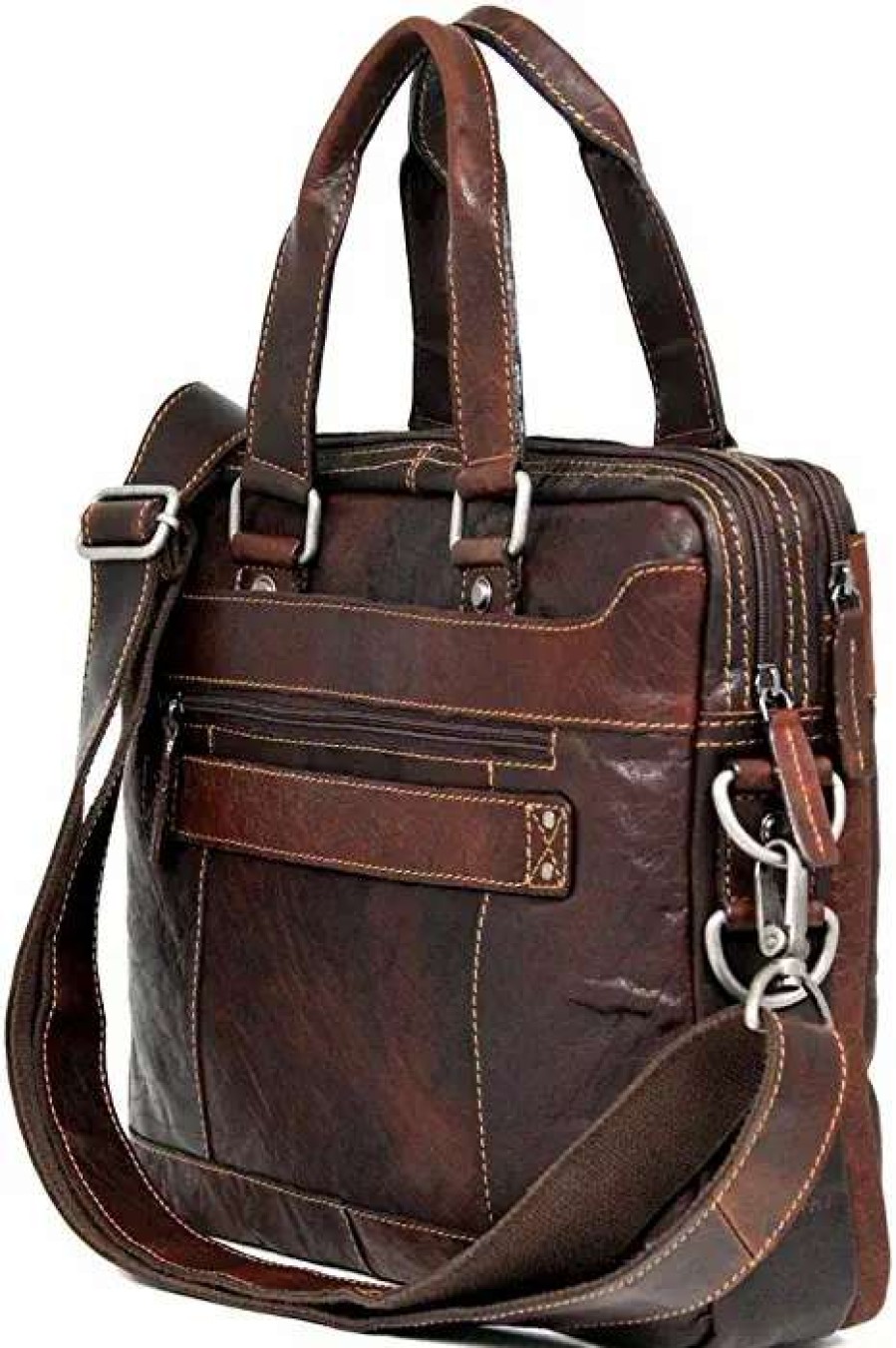 Leather Goods * | Jack Georges Voyager Slim Leather Briefcase 7320