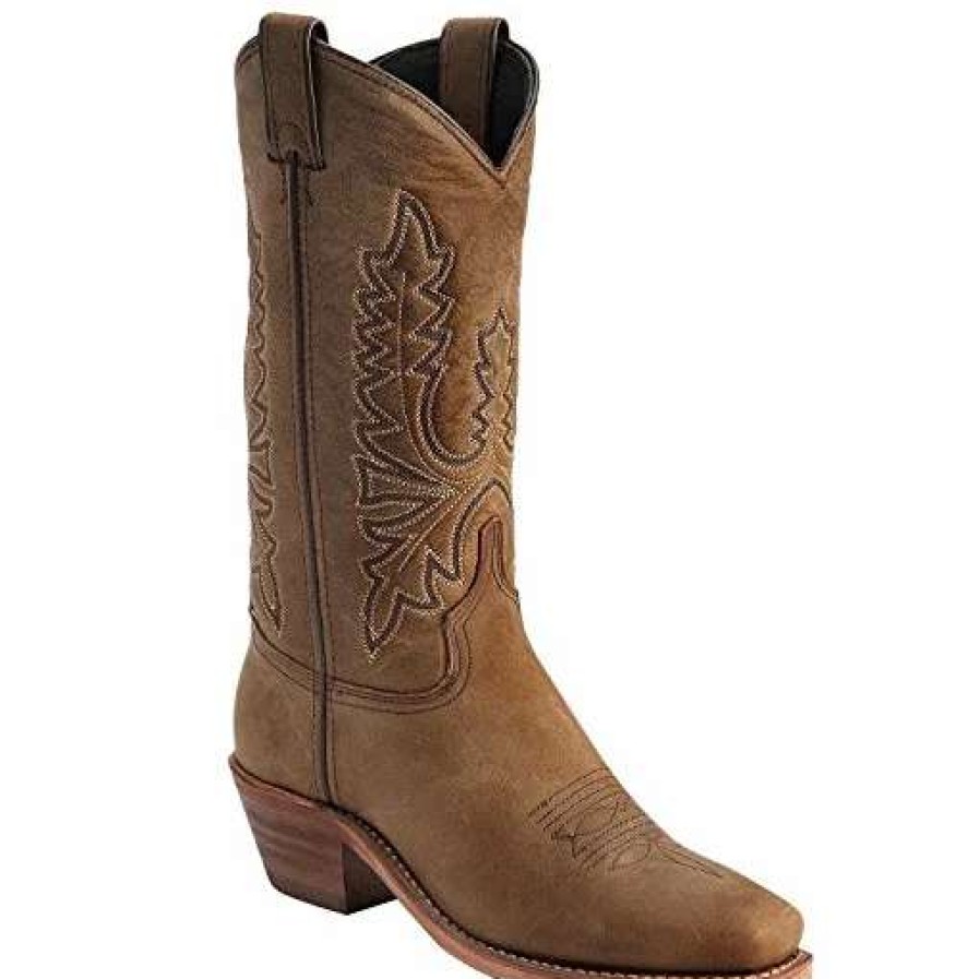 Boots * | Abilene Boot Company Abilene Women'S Oiled Cowhide Cowgirl Boot Square Toe 9011