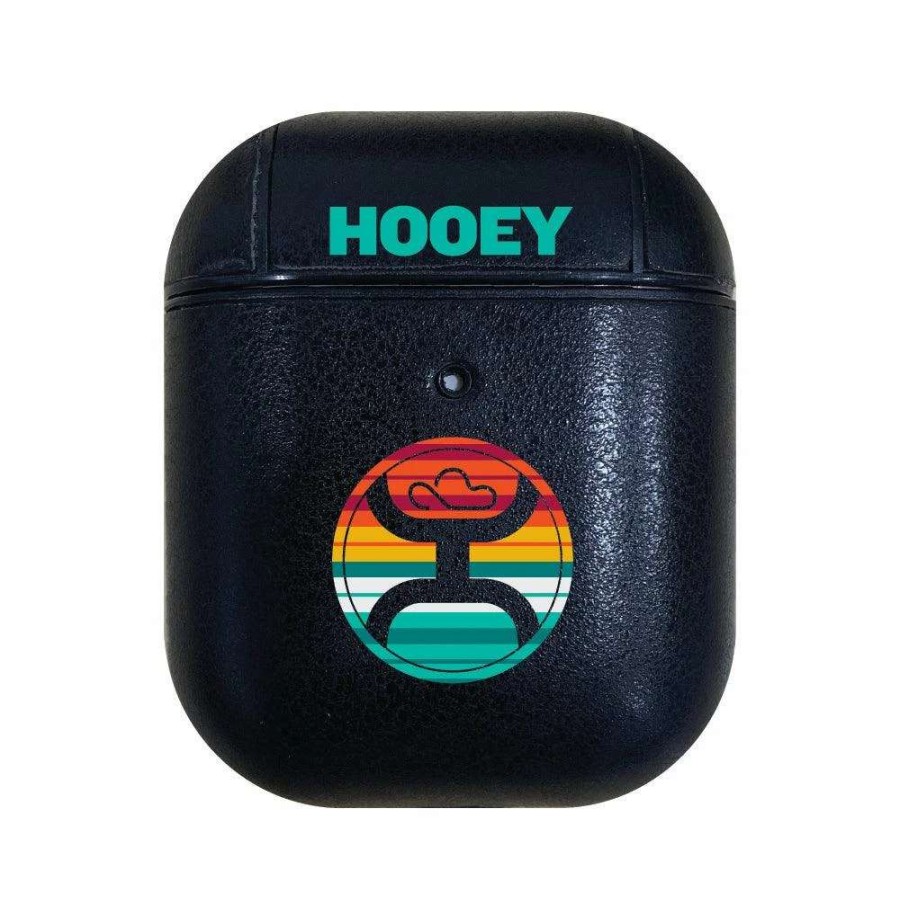 Gear * | Black Leatherette /Serape Hooey Logo Airpod Case