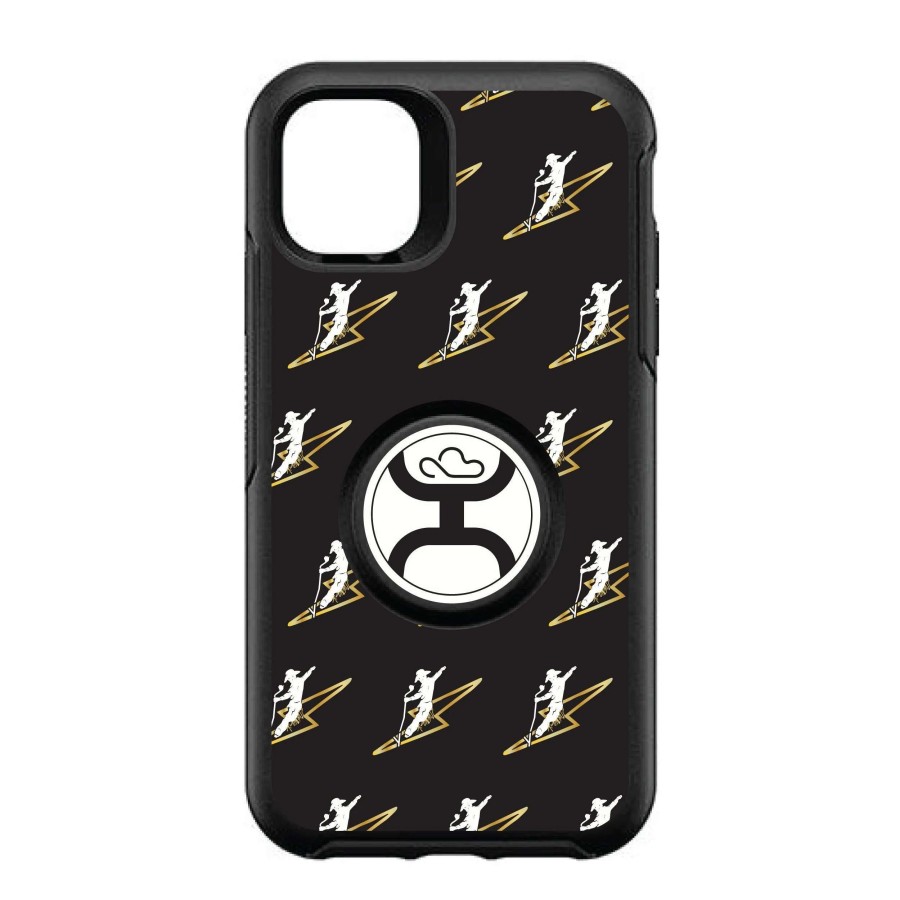 Gear * | (Pop Socket) Otterbox Black Case -Electric Cowboy W/White Hooey Logo