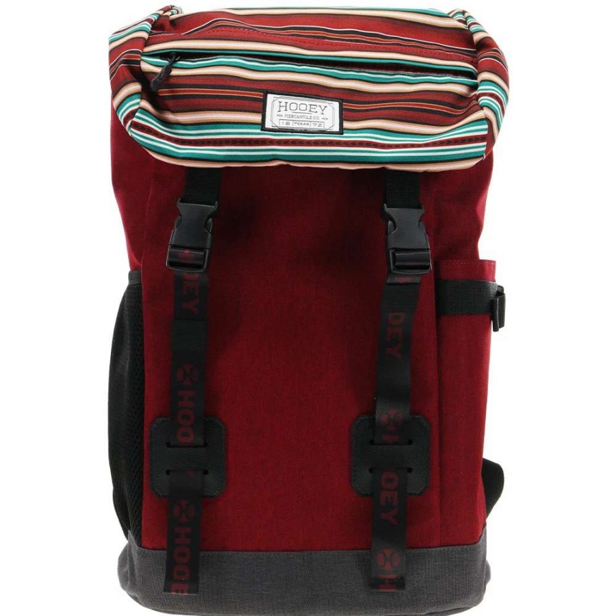 Gear * | Topper Hooey Backpack Maroon W/Serape Pattern W/Black Accents