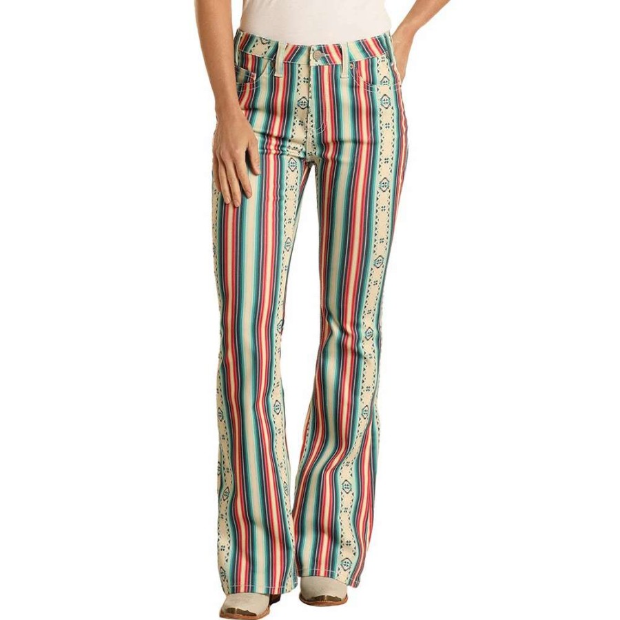 Jeans * | Hooey "Serape Stripes" Flare Ladies Jeans