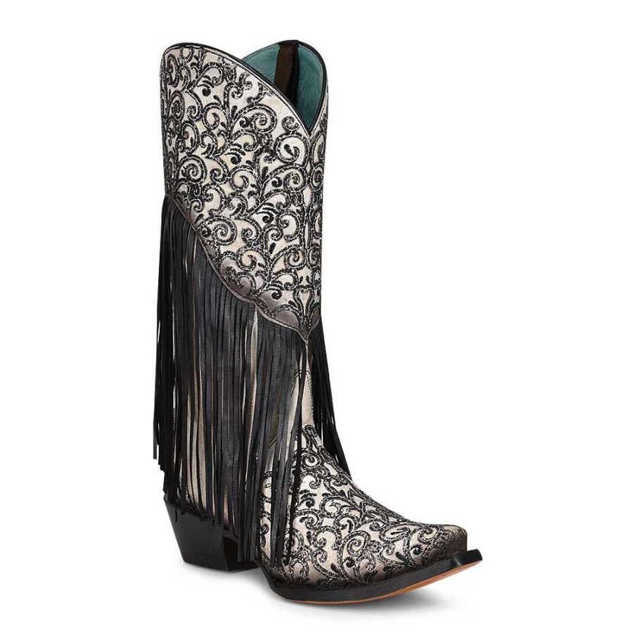 Boots * | Corral Boots C3877 Lamb Fringe