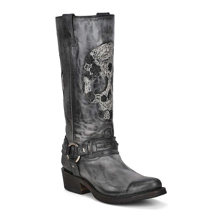 Boots * | Corral Boots A4274 Skull Round