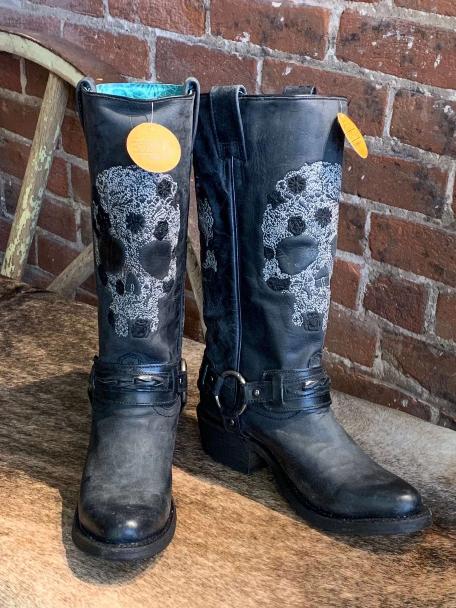 Boots * | Corral Boots A4274 Skull Round