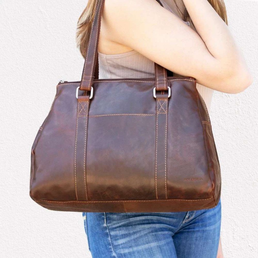 Leather Goods * | Jack Georges Voyager Satchel Handbag 7815