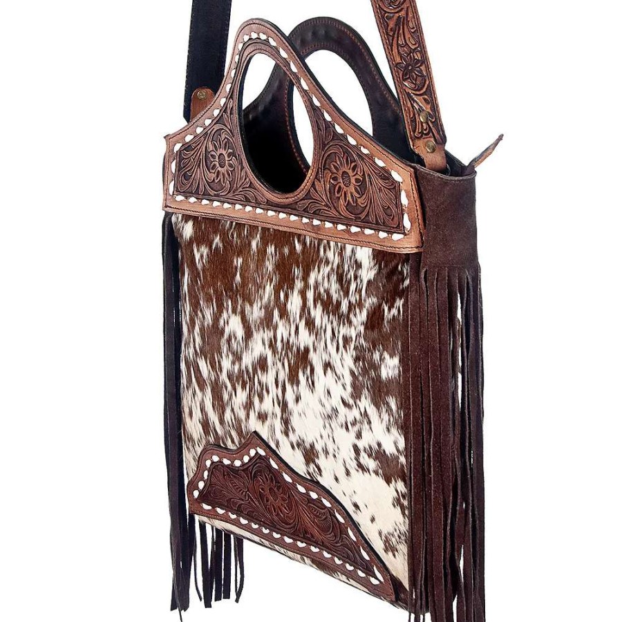 Leather Goods * | American Darling Hair On Buck Stitched Purse Adbg347Brwbr