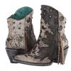 Boots * | Corral Boots Corral Women'S Metallic Overlay Booties Z0092