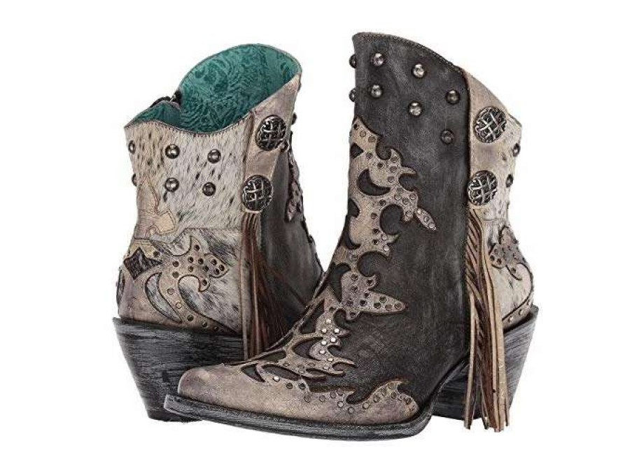 Boots * | Corral Boots Corral Women'S Metallic Overlay Booties Z0092