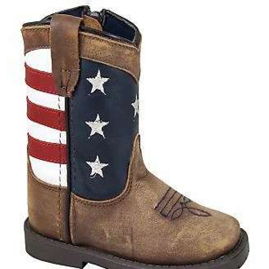 Boots * | Smoky Mountain Boots Smoky Mountain Toddler'S Stars And Stripes Flag Boot 3800T