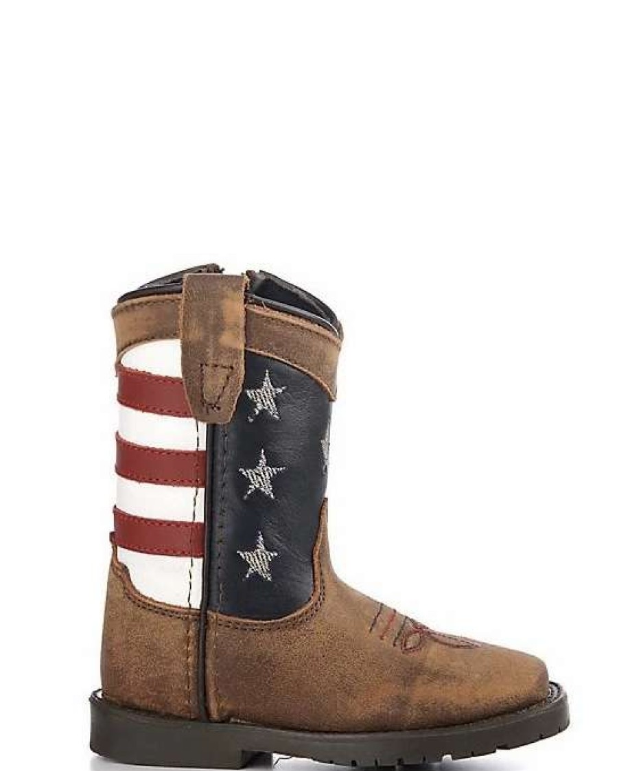 Boots * | Smoky Mountain Boots Smoky Mountain Toddler'S Stars And Stripes Flag Boot 3800T