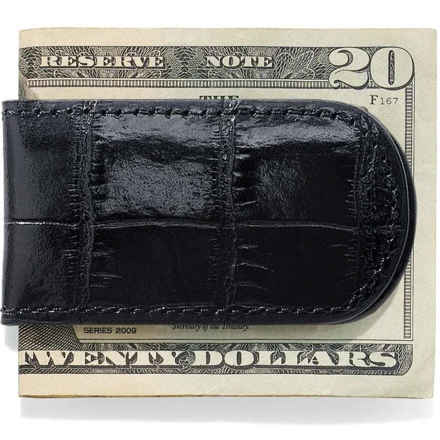 Leather Goods * | Brighton Collectibles Brighton Croco Magnetic Money Clip M1013