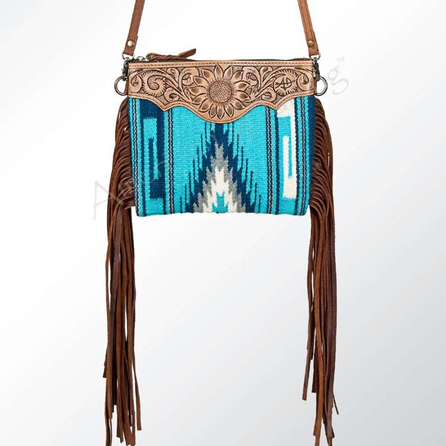 Leather Goods * | American Darling Fringe Saddle Blanket Purse Adbg236K