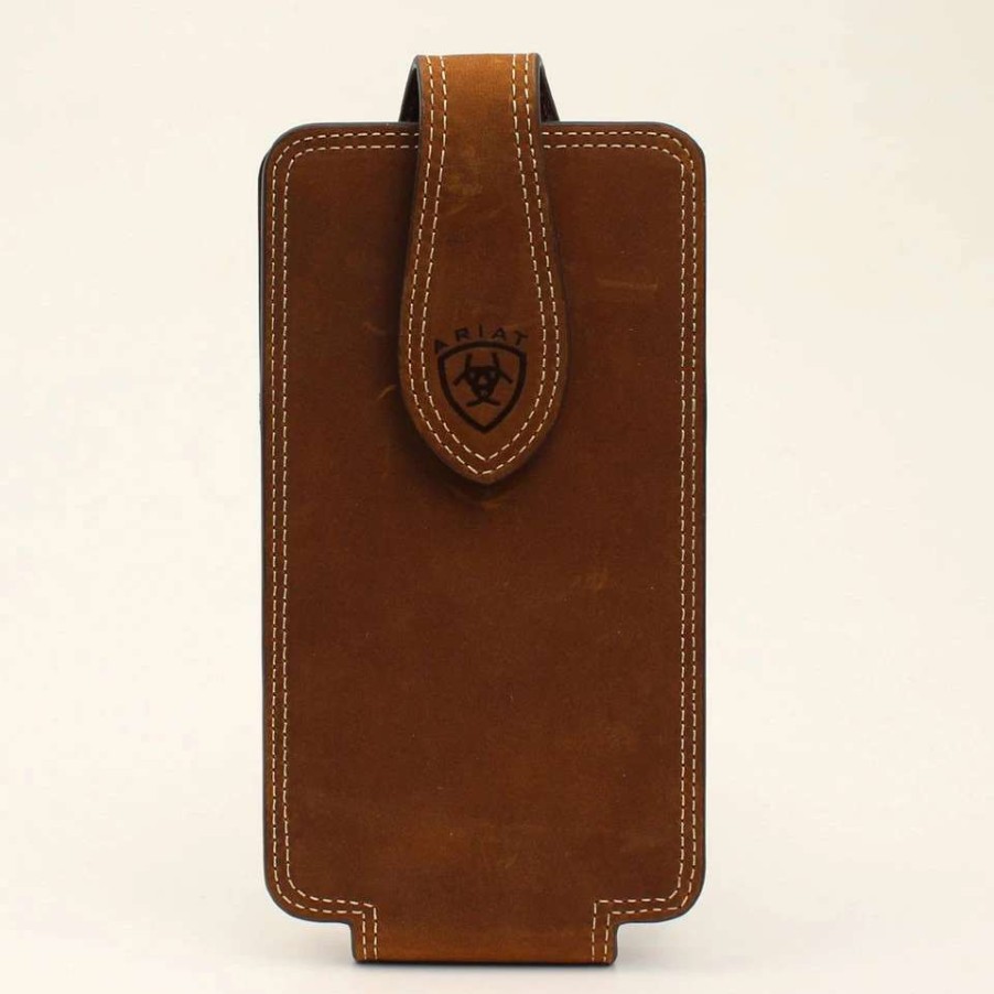 Leather Goods * | Ariat International Ariat Large Double Stitch Cell Phone Holder A0600044