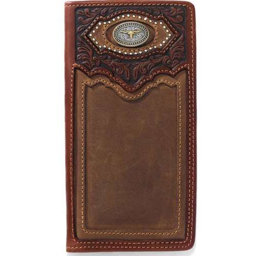 Leather Goods * | Brighton Collectibles Silver Creek Cattle Driven Checkbook Wallet E80439