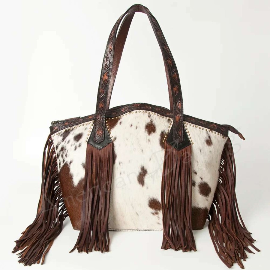 Leather Goods * | American Darling Arch Top Cowhide Fringe Purse Adbgi159B