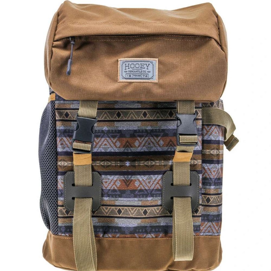 Gear * | Topper Hooey Backpack Grey/Tan Stripe Pattern W/Tan Accents