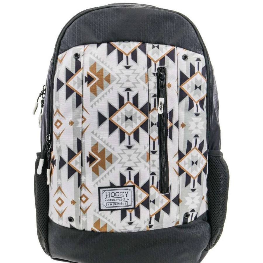 Gear * | Rockstarhooey Backpack White/Cream Aztec Pattern W/Black