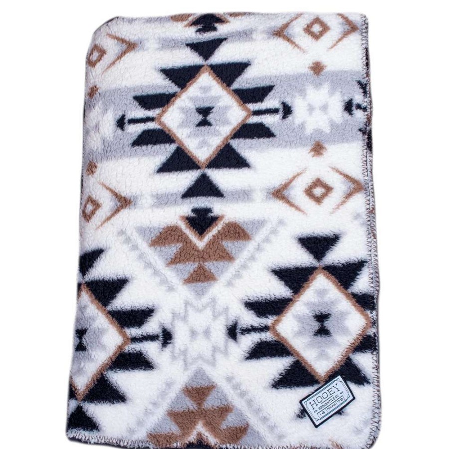 Gear * | Hooey Fleece Blanket Tan / Black / White Gatsby Monterrey Pattern