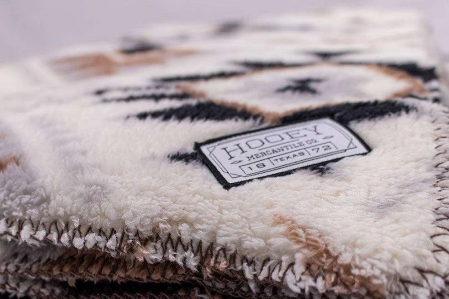 Gear * | Hooey Fleece Blanket Tan / Black / White Gatsby Monterrey Pattern