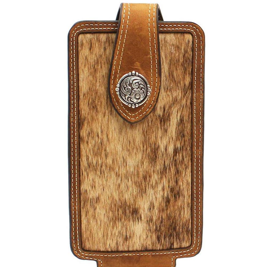 Leather Goods * | M&F Manufacturing Nocona Brindle Calf Hair Cell Phone Case 0695244