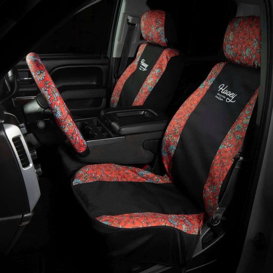 Gear * | Western Floral Red Hooey Seat Cover