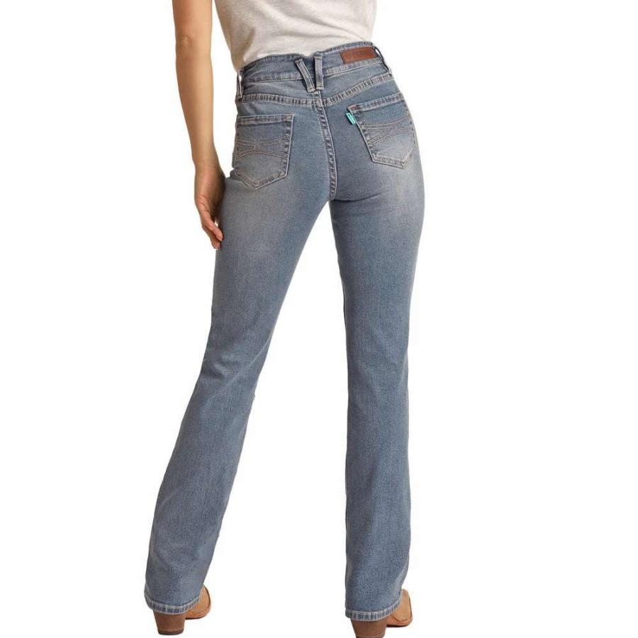 Jeans * | Hooey Medium Vintage High Rise Bootcut Jeans